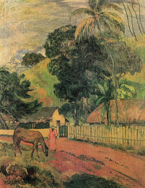 Landscape, Horse on the Road, 1899, Paul Gauguin