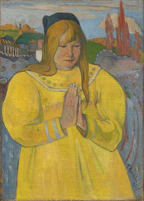Praying Breton girl / Young christian girl, 1894, Paul Gauguin