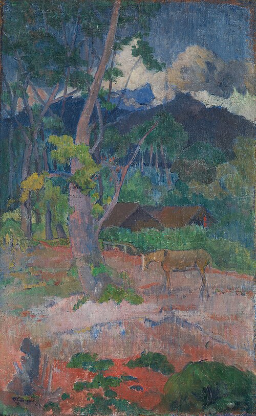 Paysage avec un cheval, 1899, Paul Gauguin