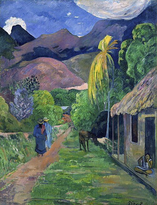 Rue de Tahiti, 1891, Paul Gauguin