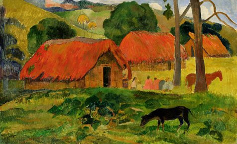 Le Chien devant la hutte, ou Les Trois huttes, 1892, Paul Gauguin