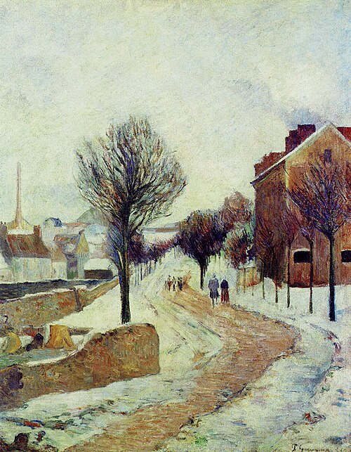 Neige en banlieue, 1886, Paul Gauguin