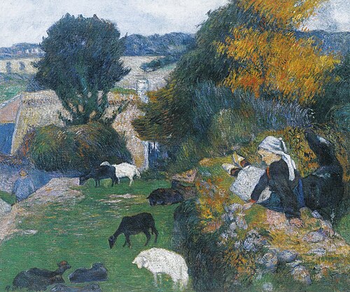 The Breton Shepherdess, 1886, Paul Gauguin