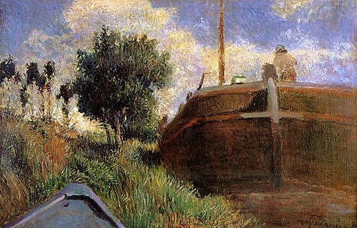 La Péniche bleue, 1882, Paul Gauguin