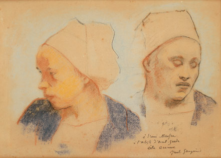 Deux têtes de bretonnes, 1894, Paul Gauguin