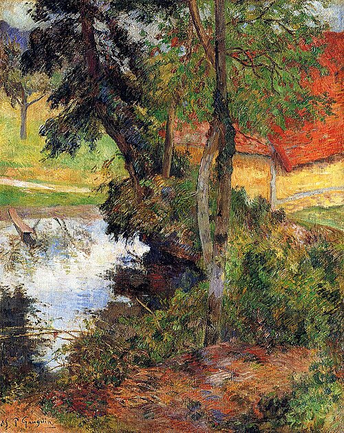Paysage au toit rouge, 1885, Paul Gauguin