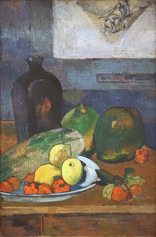 Nature morte à l'esquisse de Delacroix, 1887, Paul Gauguin