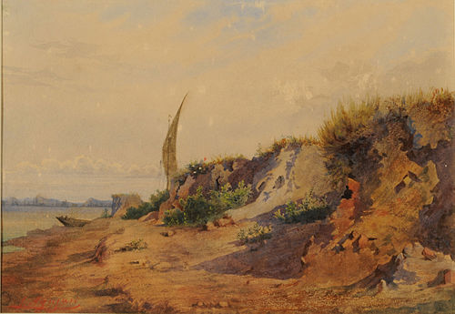 Banks of the Paraná, 1870, Giuseppe Aguiari