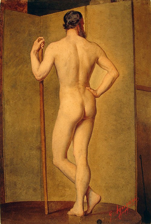 Male nude, 1850, Giuseppe Aguiari