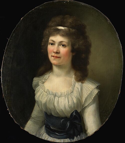Bildnis Maria Barbara Schulthess, Gemahlin des Obmann Füssli, 1794, Suzette Hirzel