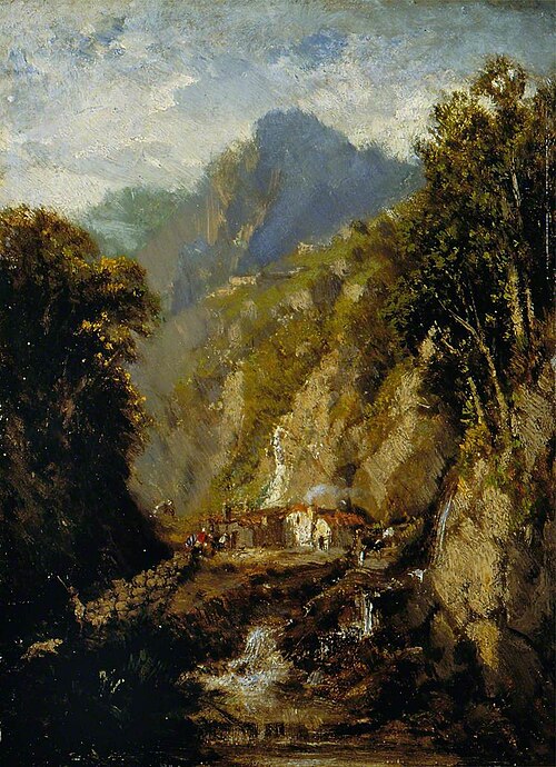 A Mountain Hamlet, , Giuseppe Palizzi