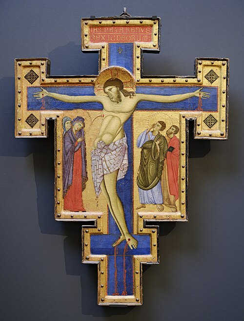 Crucifix by the Master of San Francesco, Louvre, 1262, Master of Saint Francis