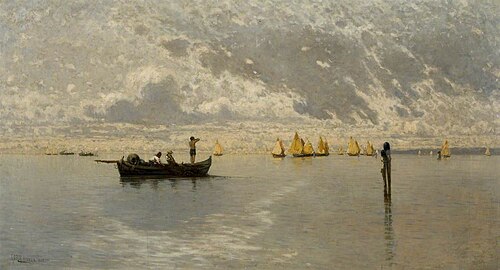 The Lagoon, Venice, 1886, Guglielmo Ciardi
