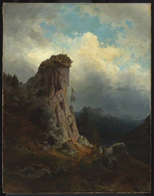Gebirgslandschaft in Oberbayern, 1870, Gustav Osterroht