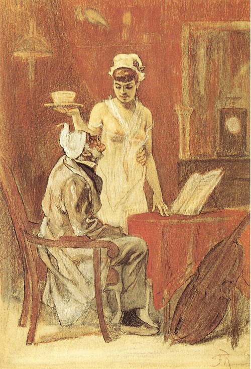Le lait de poule, 1879, Félicien Rops