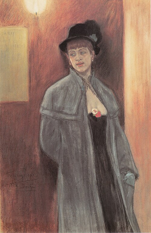 La dèche, 1882, Félicien Rops