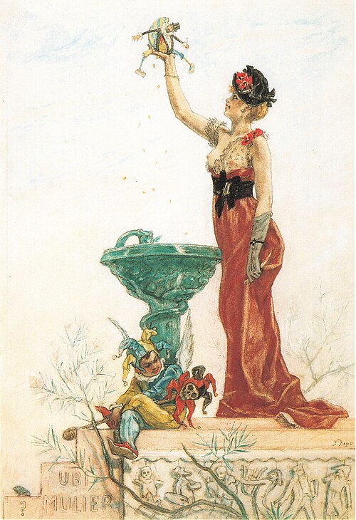 La Dame au pantin, 1884, Félicien Rops