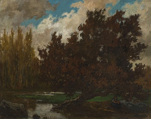The Pond of Bambois, 1865, Félicien Rops