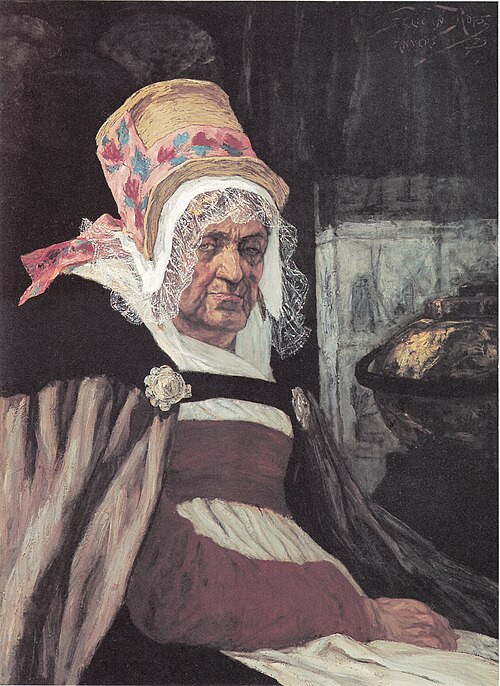 Tête de vieille Anversoise, 1873, Félicien Rops