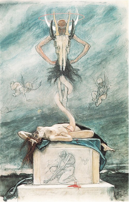 Les Sataniques. L'Offrande, 1882, Félicien Rops