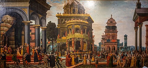 Esther and Ahasveros, 1600, Hans Schöpfer il Vecchio