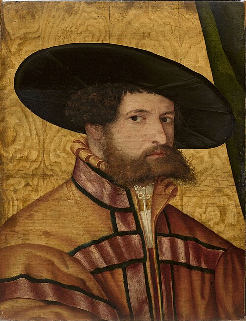Portrait d'un homme dans un chapeau., 1530, Hans Schöpfer il Vecchio