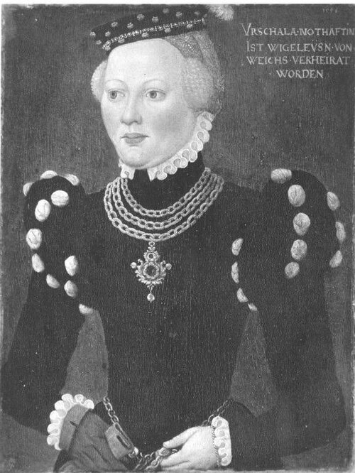 Portrait of Ursula Nothaft, 1556, Hans Schöpfer il Vecchio