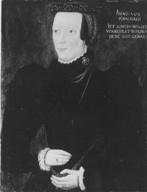 Bildnis Anna von Potschach, 1549, Hans Schöpfer il Vecchio