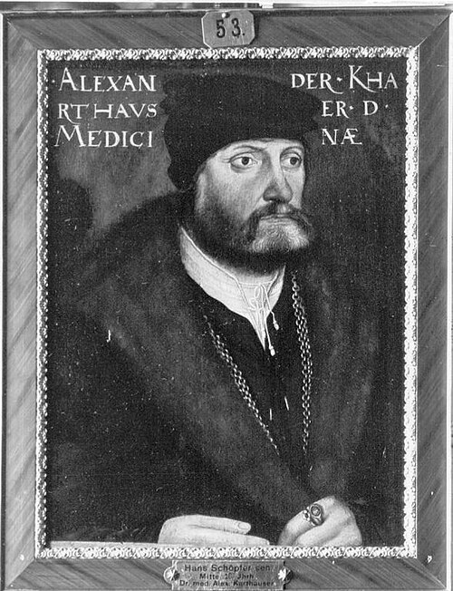 Bildnis des Arztes Alexander Karthauser, , Hans Schöpfer il Vecchio