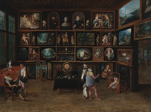 Connaisseurs dans une galerie, 1607, Hieronymus Francken II