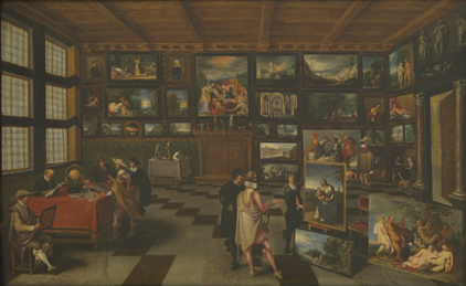 Le Cabinet d'un amateur d'art, 1650, Hieronymus Francken II