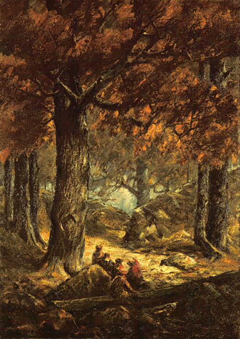 Nut Gatherers in the Forest, 1900, Homer Watson