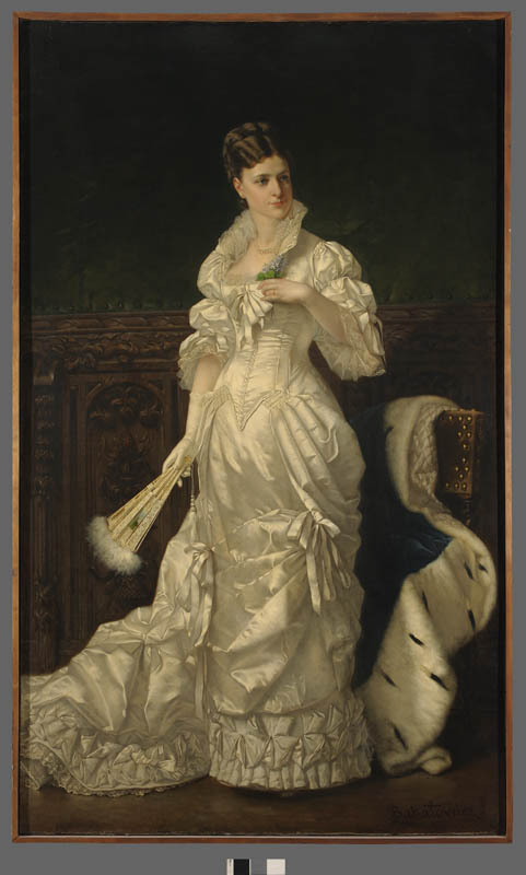 Portrait of Józefina Amszyńska née Guzowska, 1882, Władysław Bakałowicz