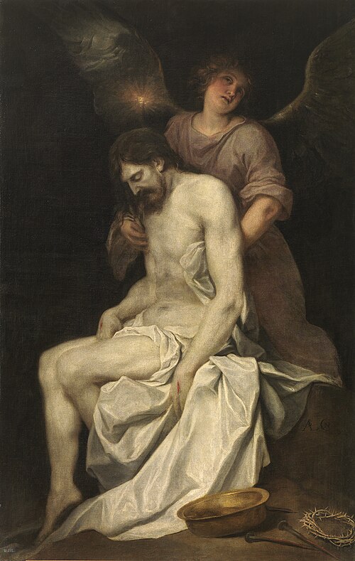 The dead Christ held by an angel, 1650, Alonso Cano
