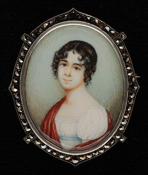 Portrait miniature of a young woman, , Johann Maria Monsorno