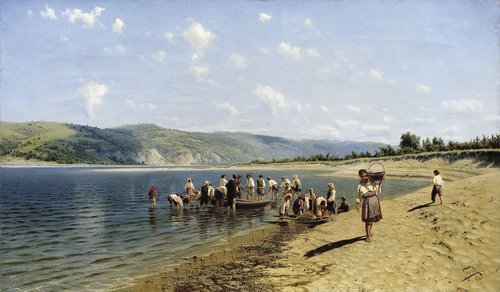 Fishing on the Dnieper, 1888, Nikolai Alexandrovich Sergeev