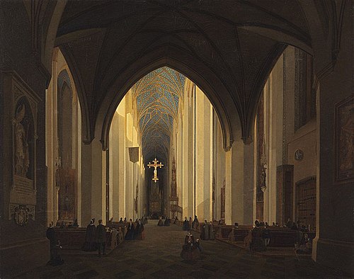 Inneres der Frauenkirche, 1864, Ferdinand Jodl