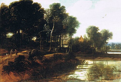 Paysage forestier avec étangs, 1660, Ignatius van der Stock