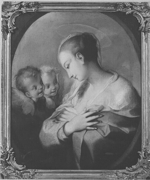 Madonna mit zwei Engelsköpfen, 1730, Ignazio Stern