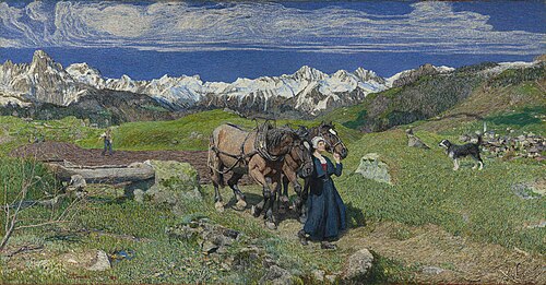 Spring in the Alps, 1897, Giovanni Segantini
