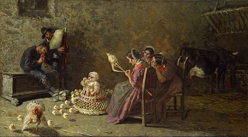 Bagpipers of Brianza, 1883, Giovanni Segantini