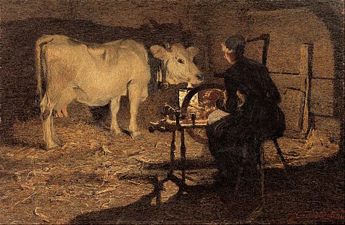 Spinning, 1891, Giovanni Segantini