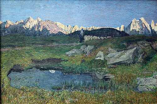 Alpine Landscape at Sunset, 1896, Giovanni Segantini