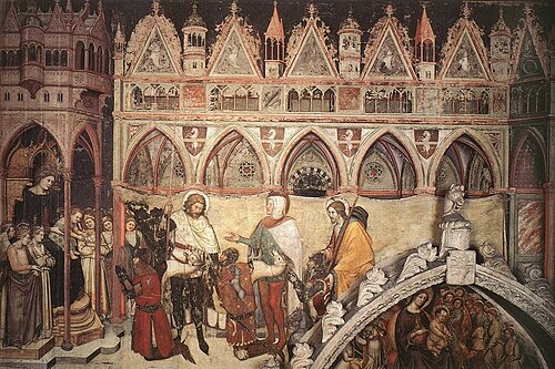 Virgin Being Worshipped by Members of the Cavalli Family, 1370, Altichiero da Zevio