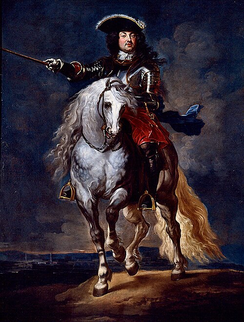 Portrait d'Antonio Farnese, duc de Parme, à cheval, 1710, Ilario Spolverini