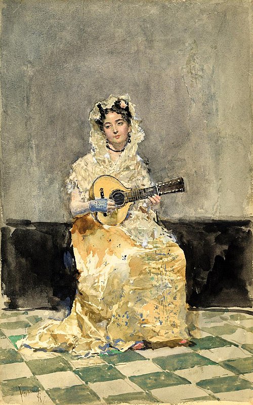 The Mandolin Player, 1871, Mariano Fortuny Marsal