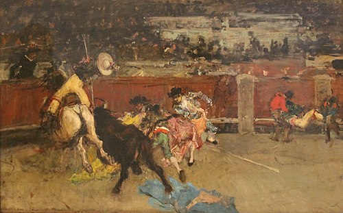 Bullfight. Wounded Picador, 1867, Mariano Fortuny Marsal