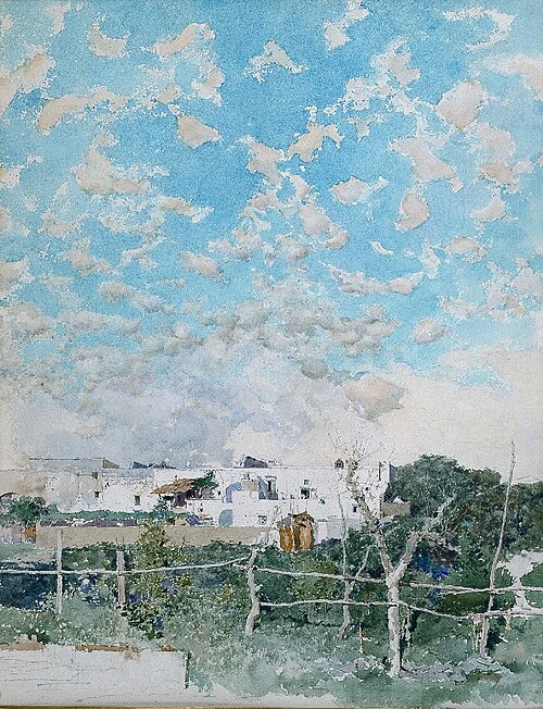 Portici landscape, 1874, Mariano Fortuny Marsal