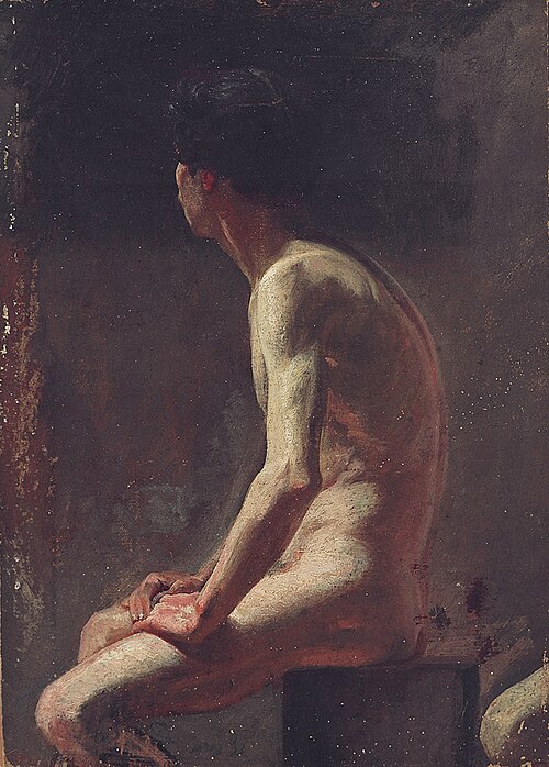 Autorretrat. Nu de l'autor, 1850, Mariano Fortuny Marsal