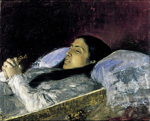 Mlle Del Castillo sur son lit de mort, 1871, Mariano Fortuny Marsal